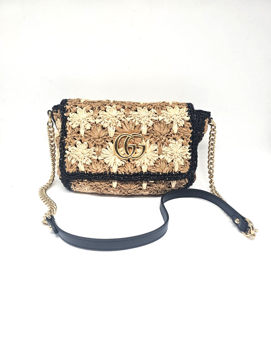 Borsa Gucci Marmont in Rafia