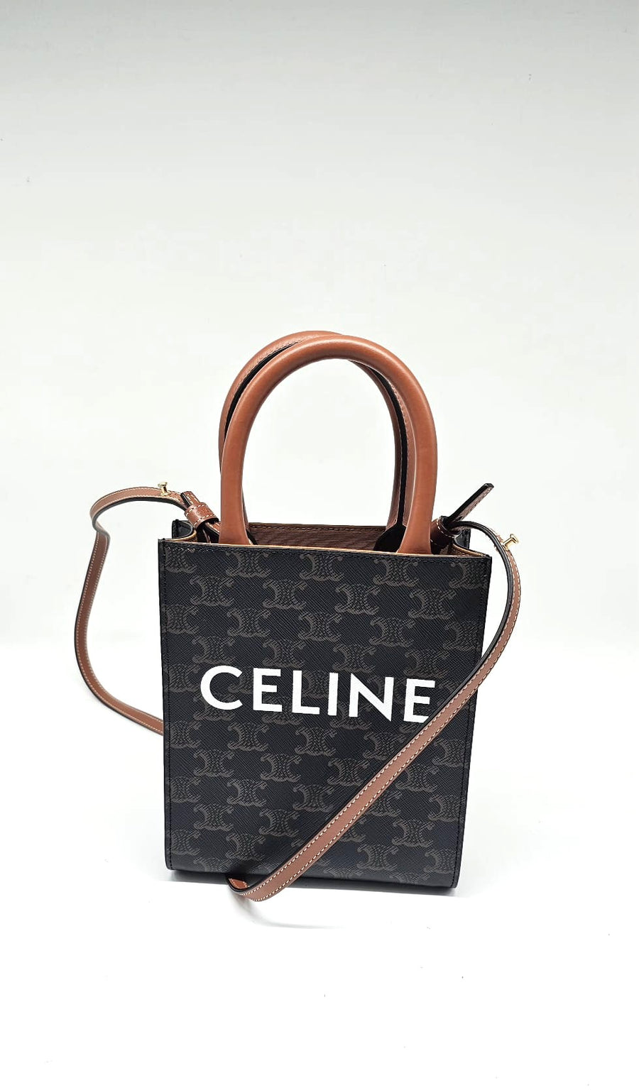 Borsa Celine Cabas in tela Triomphe