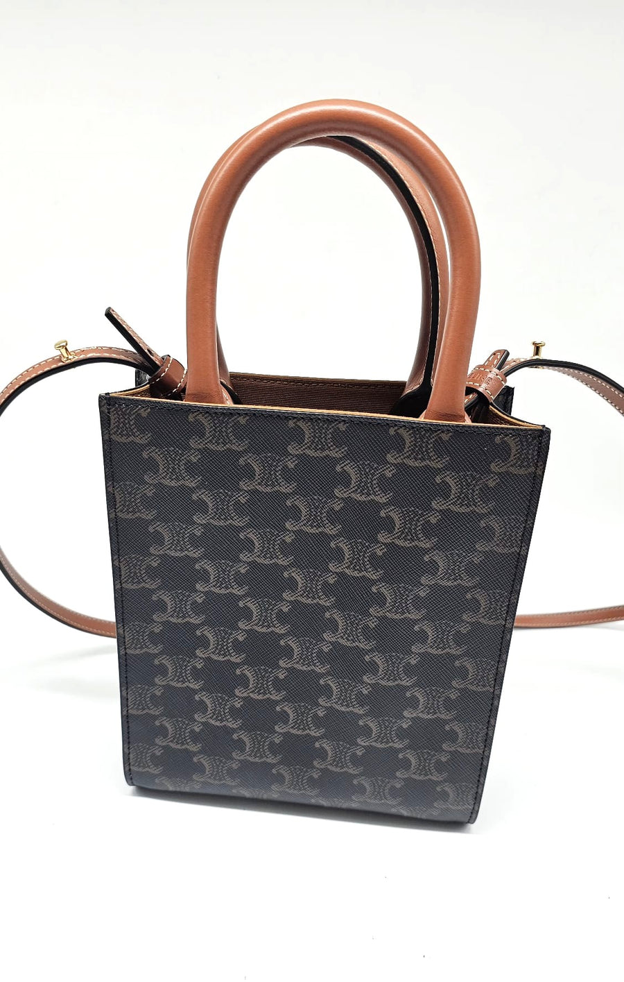 Borsa Celine Cabas in tela Triomphe