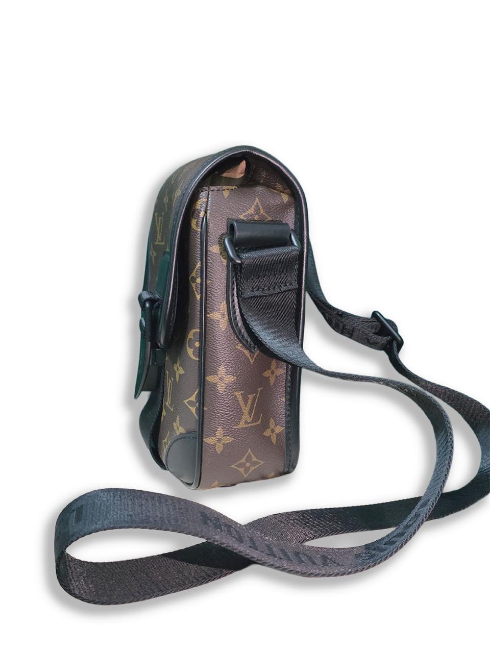 Borsa a tracolla Archie Monogram Macassar Louis Vuitton Marrone Nero