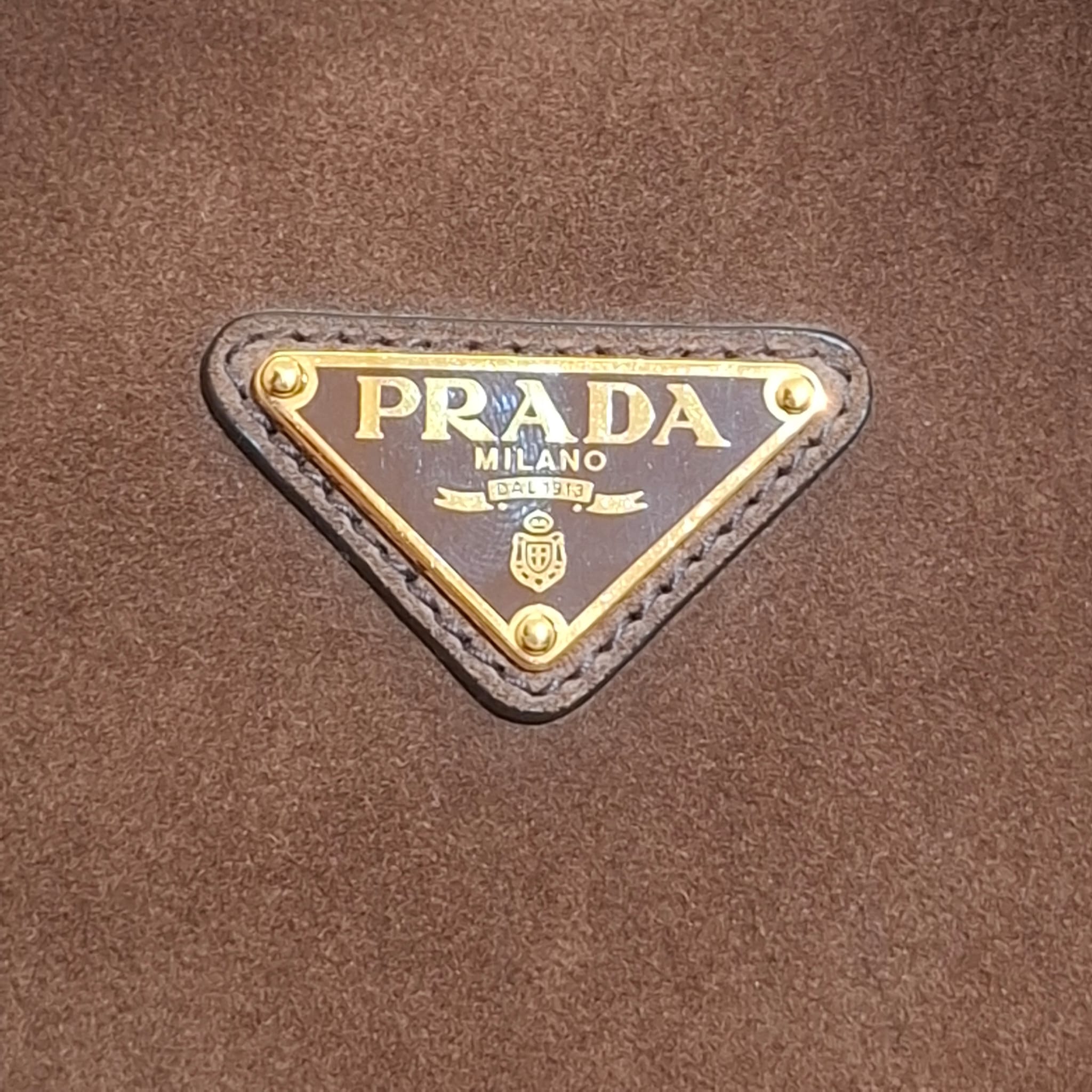 BORSA A SPALLA  PRADA IN PELLE SCAMOSCIATA