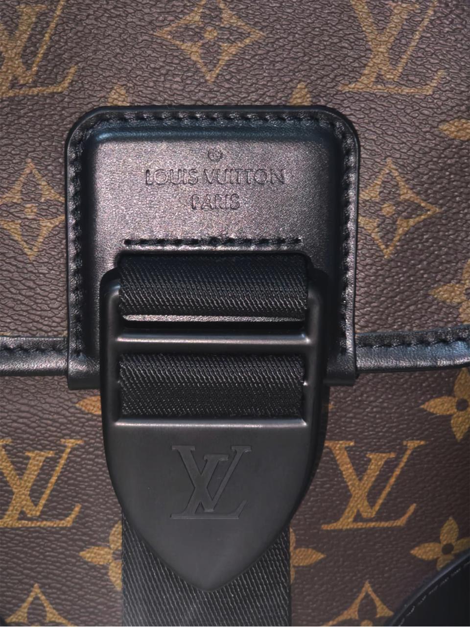 Borsa a tracolla Archie Monogram Macassar Louis Vuitton Marrone Nero