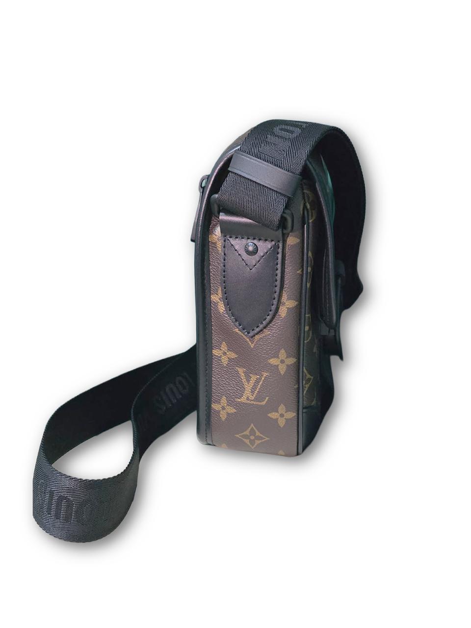 Borsa a tracolla Archie Monogram Macassar Louis Vuitton Marrone Nero