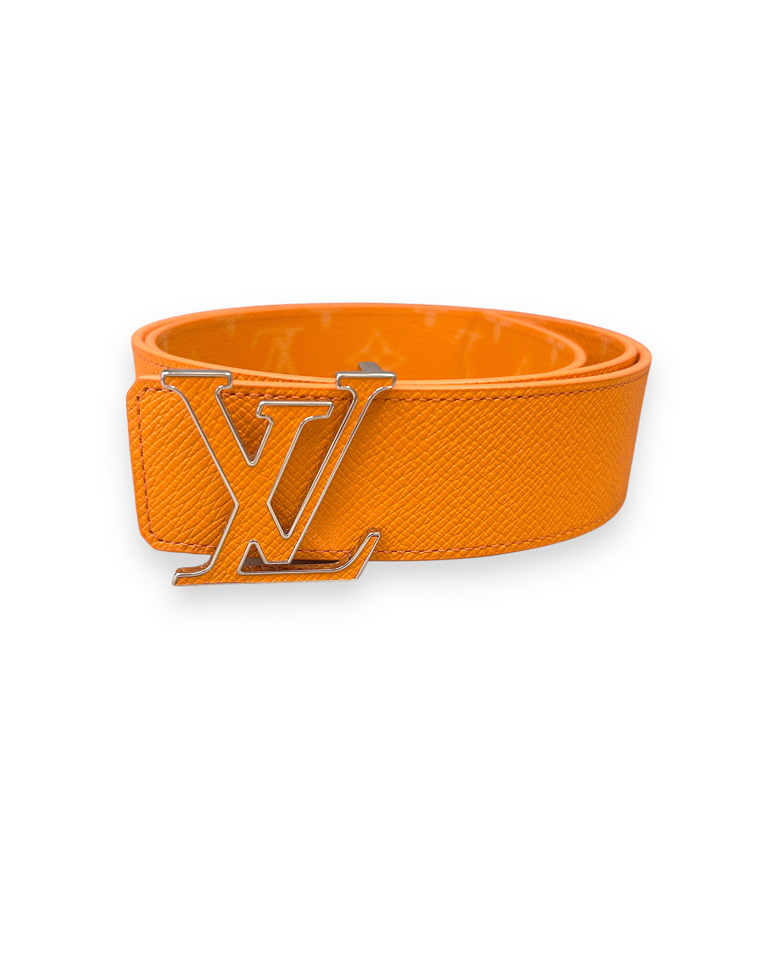 Louis Vuitton LV Initiales 40mm Cintura Reversibile Pelle arancione