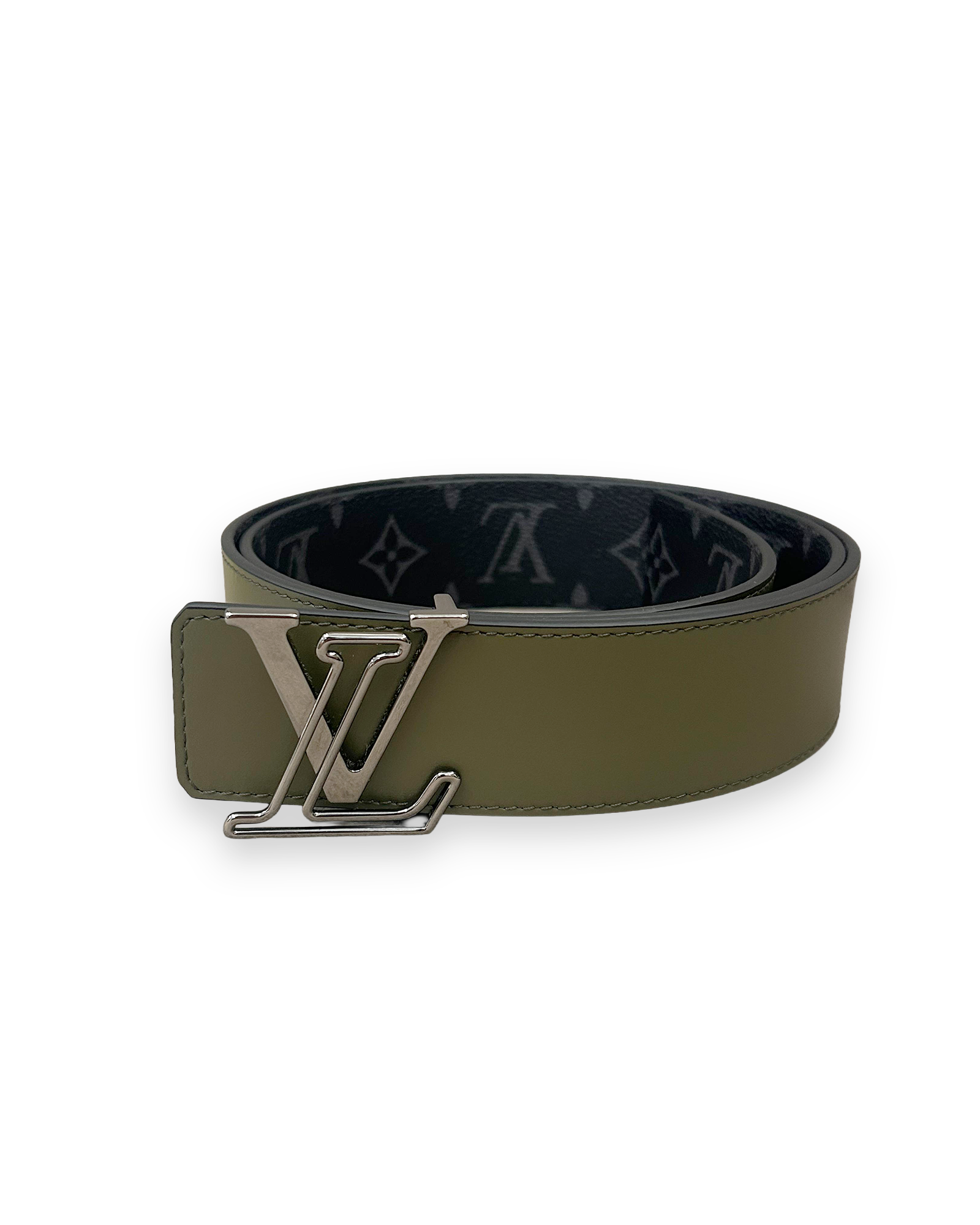 Louis Vuitton LV Initiales 40mm Cintura Reversibile in tela monogram Eclipse