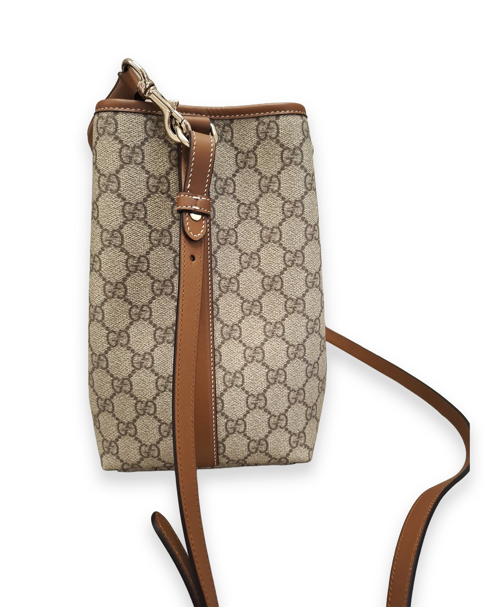 Secchiello Gucci a tracolla monogram beige